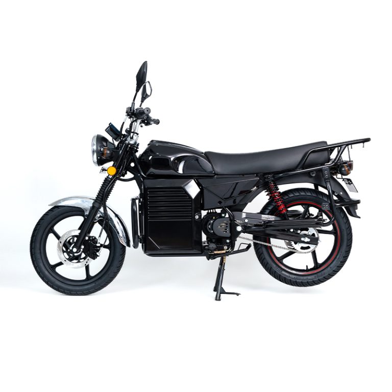 BOX-3000 black heavy duty street electric motorcycle side view